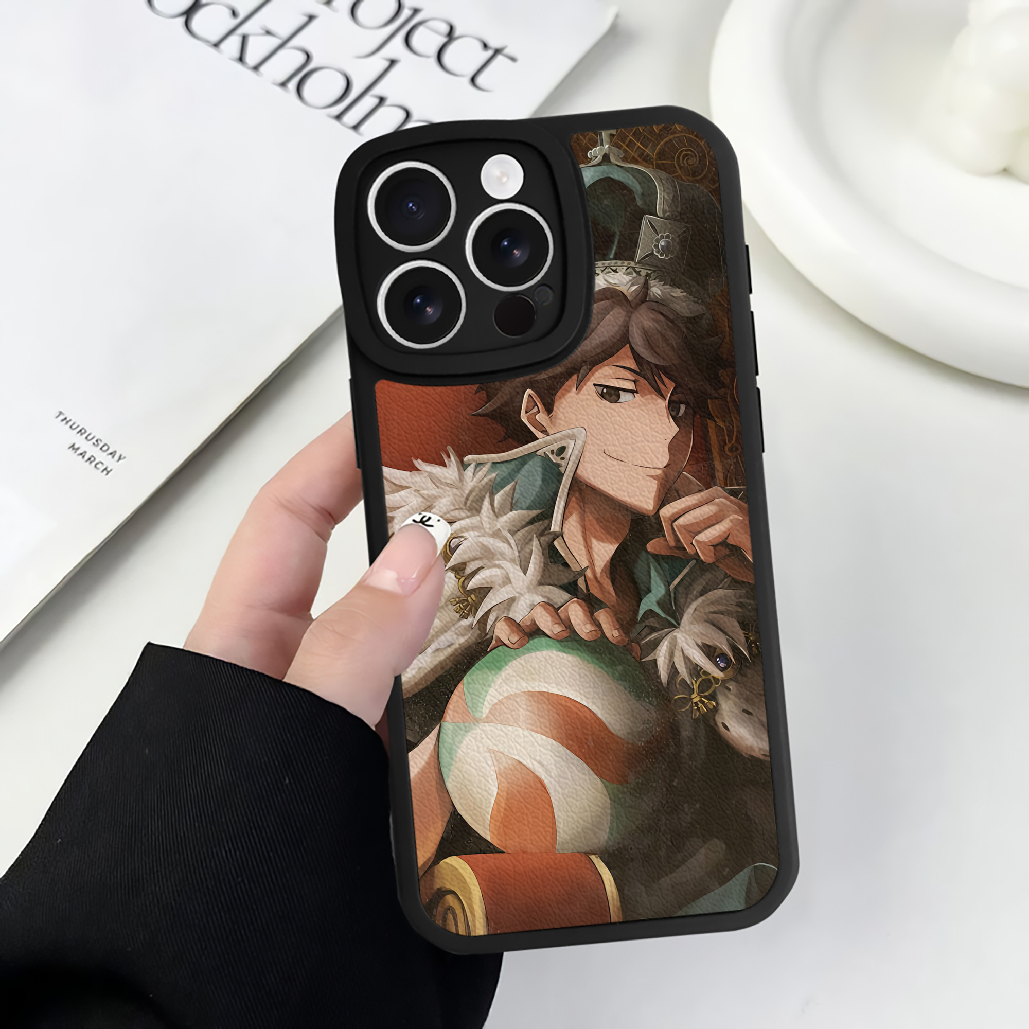 （画像用） ハイキュー!! Haikyu!! 【iPhone 16シリーズ対応】シリコンスマホケース（レザー調） 材質：シリコン